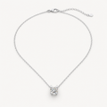 Lumiere moissanite solitaire pendant on warm white