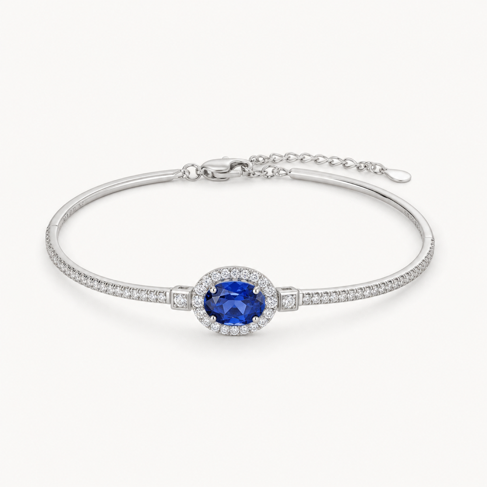 The Margot Royal Blue Statement Bracelet on warm white