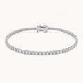 The Riviera Moissanite Tennis Bracelet on warm white